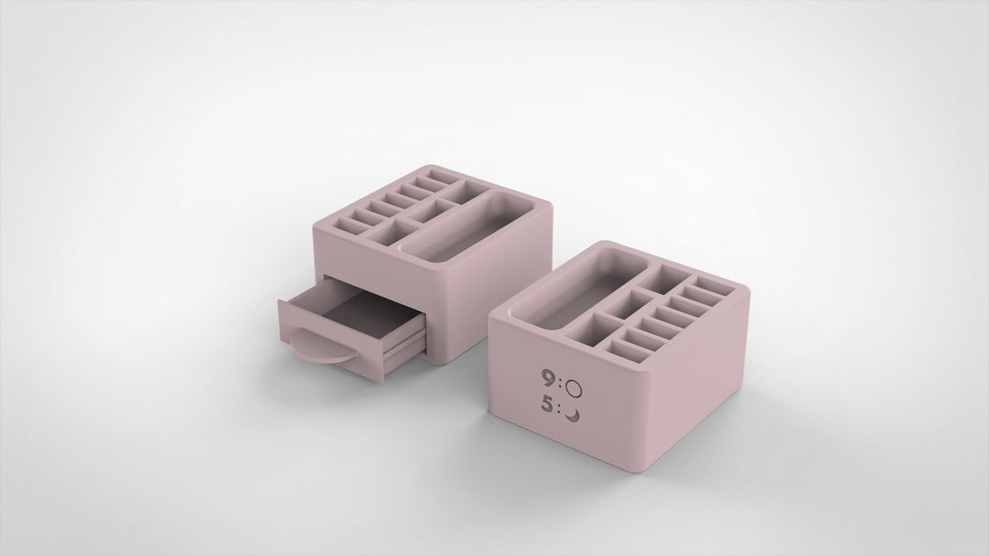 9to5 Desk Organizer – Compact 3D Printed Storage with Hidden Drawer