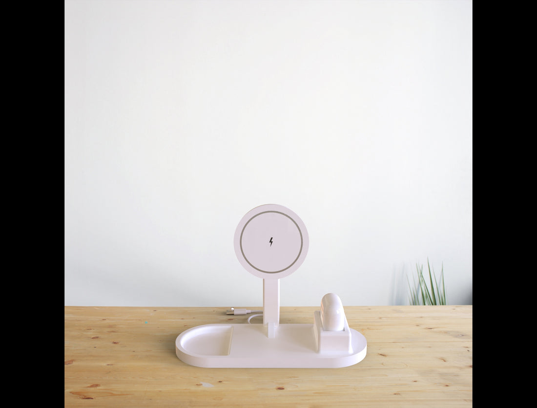3-in-1 Wireless Charging Stand for iPhone/Samsung  | 3D Printed
