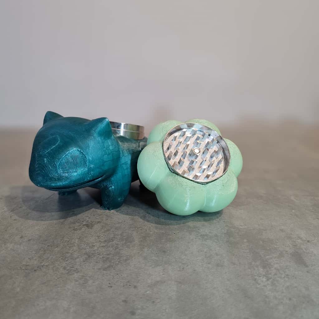 Bulbasaur Pokémon Inspired Herb Grinder – 3D Printed Plant Creature Grinder | Unique Stash Box Gift for Collectors  – Grindosaur